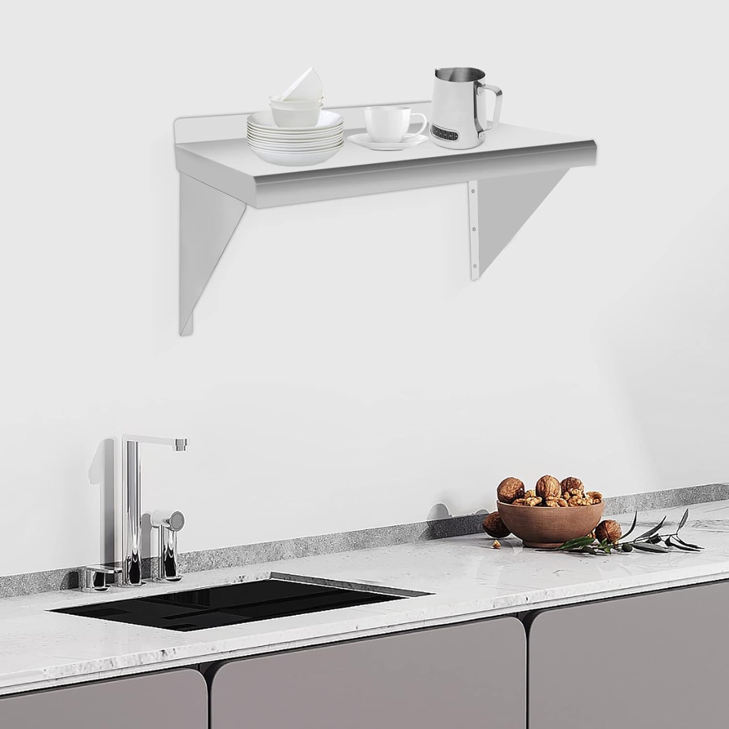 Wall Shelf Commercial Kitchen - Cncest Stainless Steel Shelf 12” X