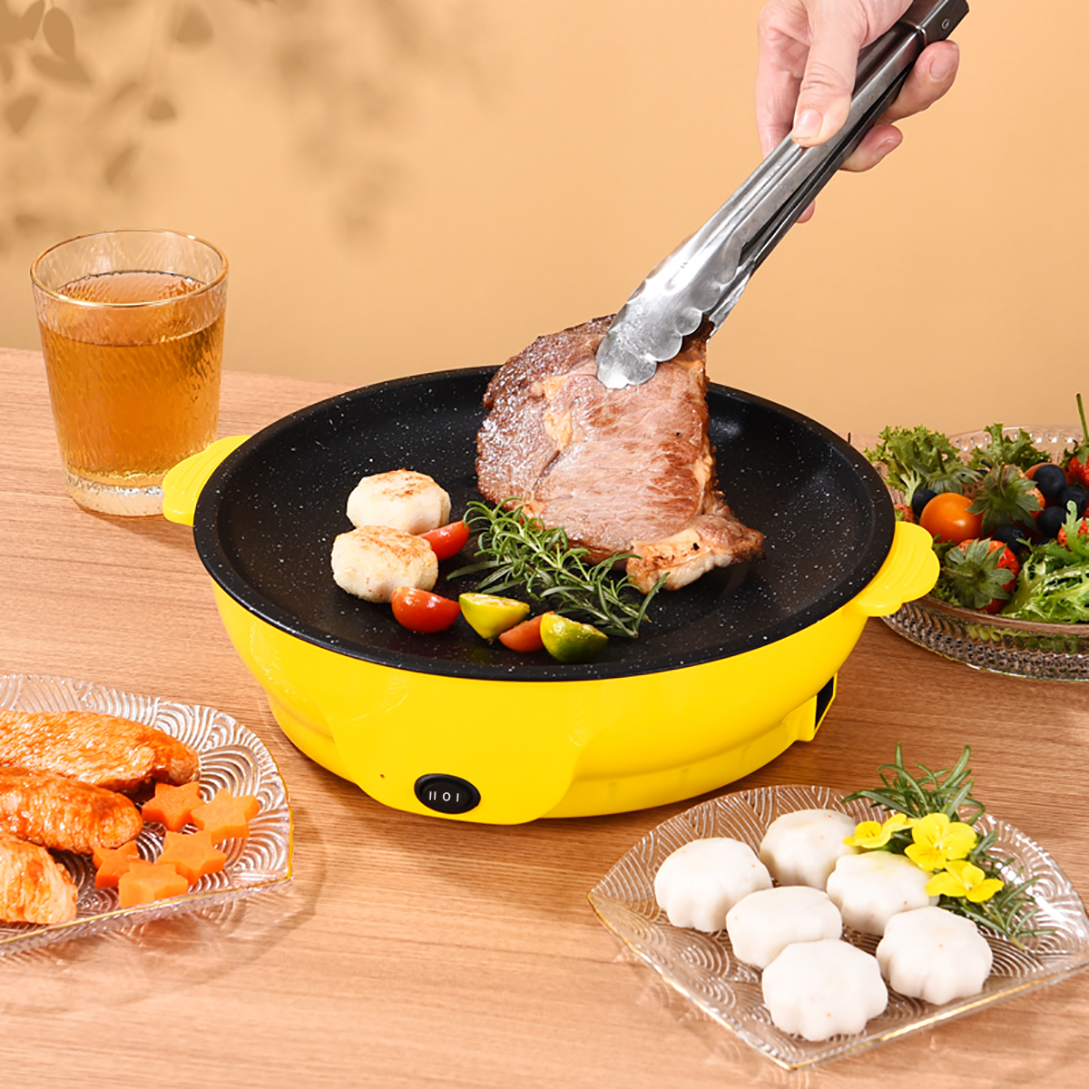 Rotary Bakery Oven - 220V Multifunctional Electric Baking Tray Koekenpan