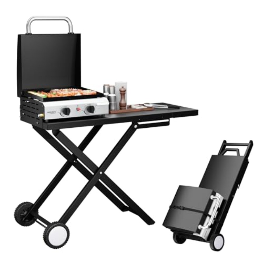 Electric Griddle Flat Top - 2 Burner Foldable Propane Griddle with