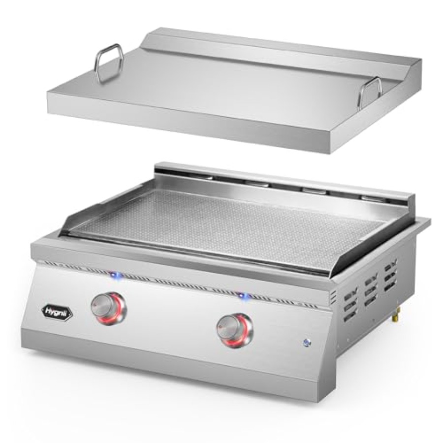 Electric Griddle Flat Top - 30-Inch Premium Built-In Liquid Propane Griddle