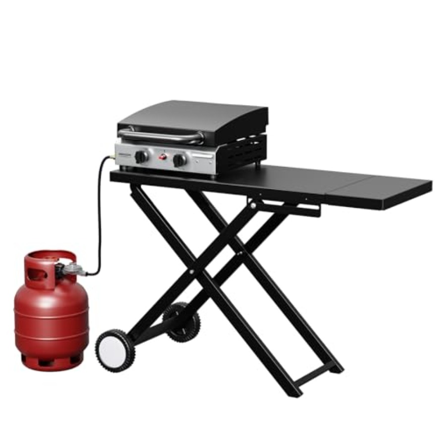 Electric Griddle Flat Top - 20000 BTU Foldable Flat Top Gas