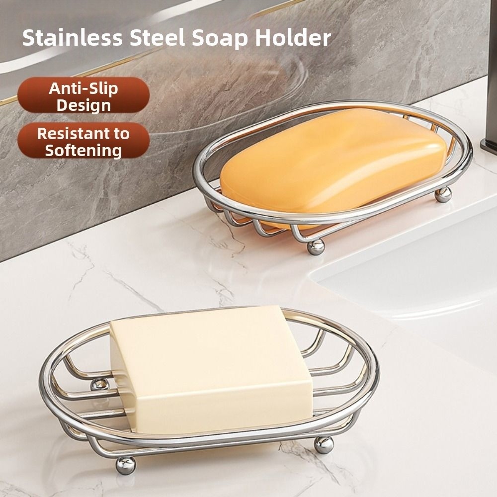 Commercial Kitchen Utensil Holder - Anti-rust Metal Soap Dish, Non-slip Bathroom