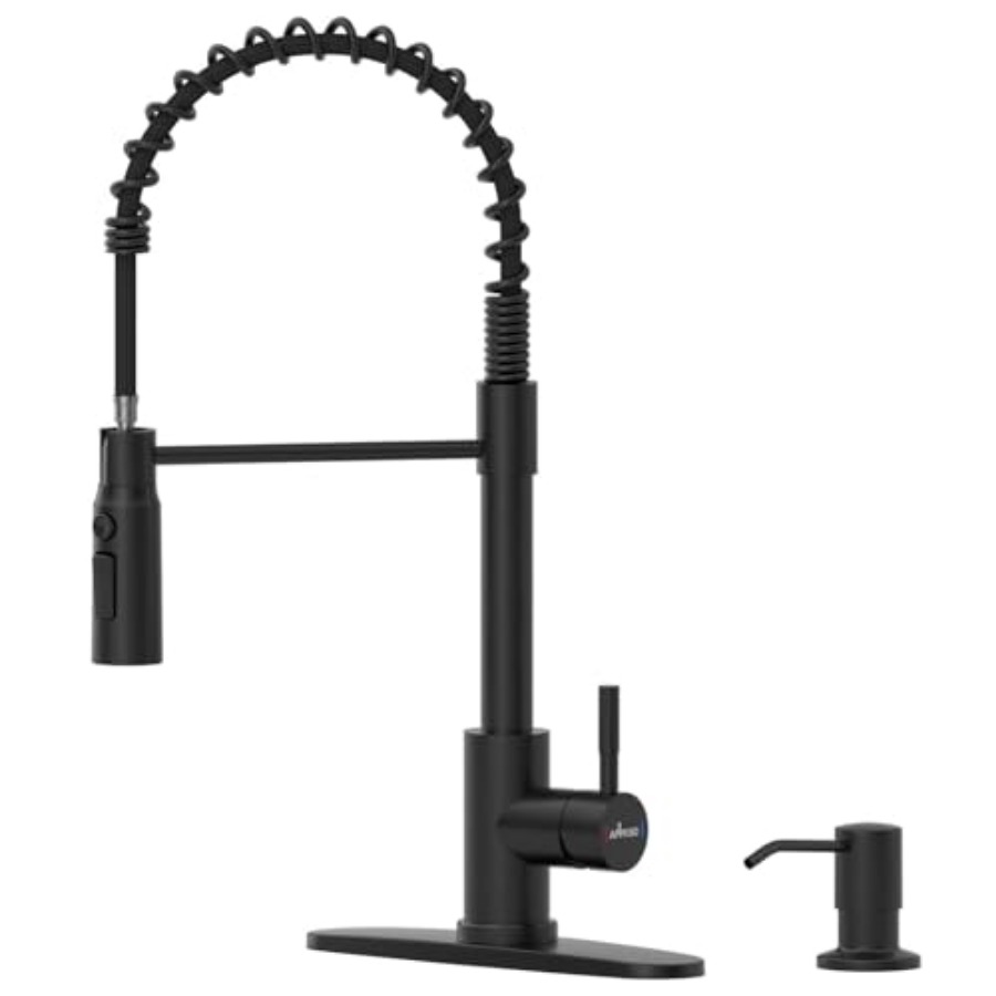 Black Kitchen Faucet with Pull - Commercial Kitchen Sprayer avis et prix