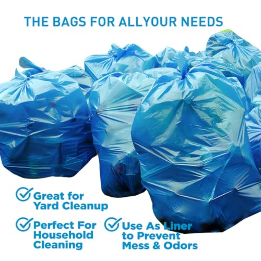 Heavy Duty Trash Bags blue 33- - Commercial Kitchen Contractor avis et prix