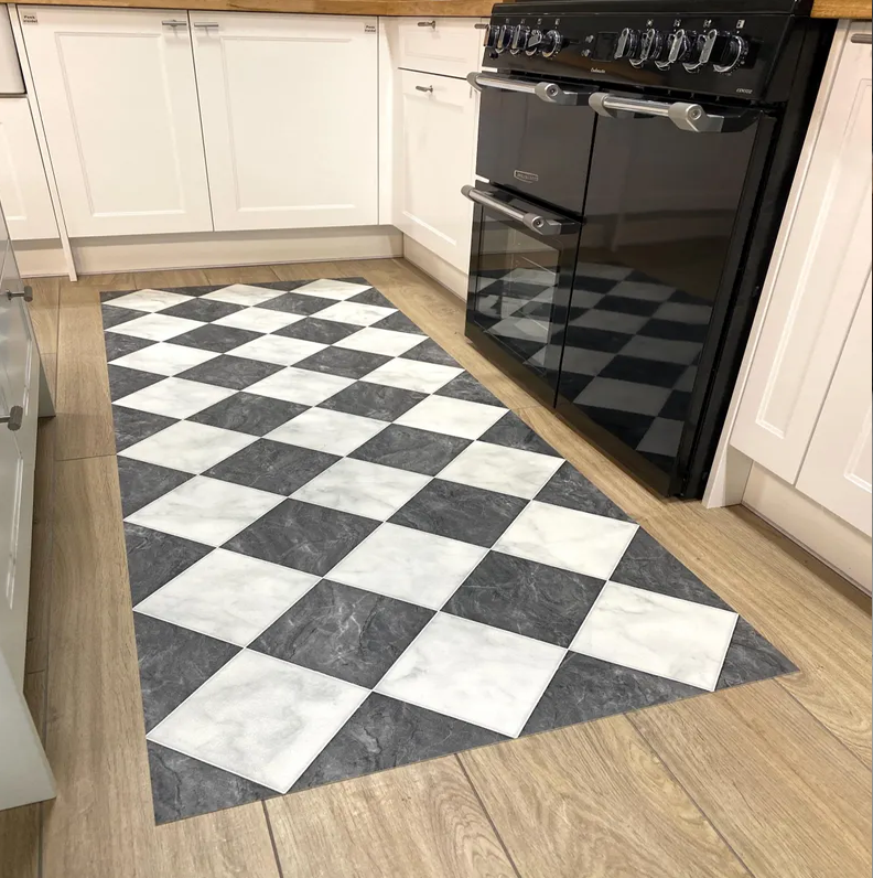 Black and Gold Marble Runner R - Commercial Kitchen Tile Flooring avis et prix