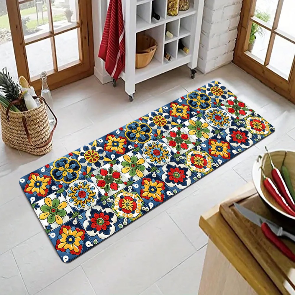 Mediterranean Tile Carpet Mat  - Commercial Kitchen Tile Flooring avis et prix