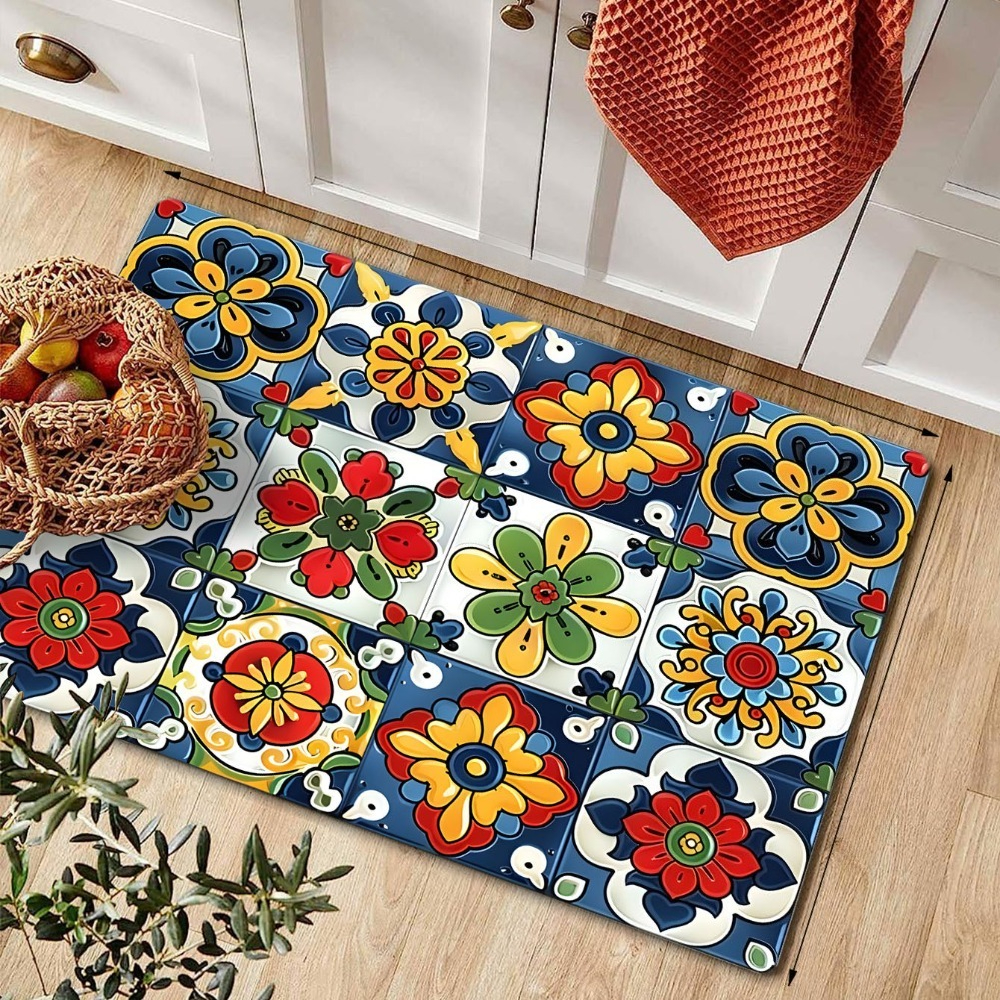 Mediterranean Tile Carpet Mat  - Commercial Kitchen Tile Flooring avis et prix