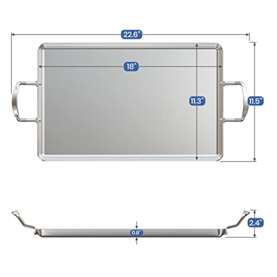 Stainless Steel Double Griddle - Electric Griddle Flat Top avis et prix