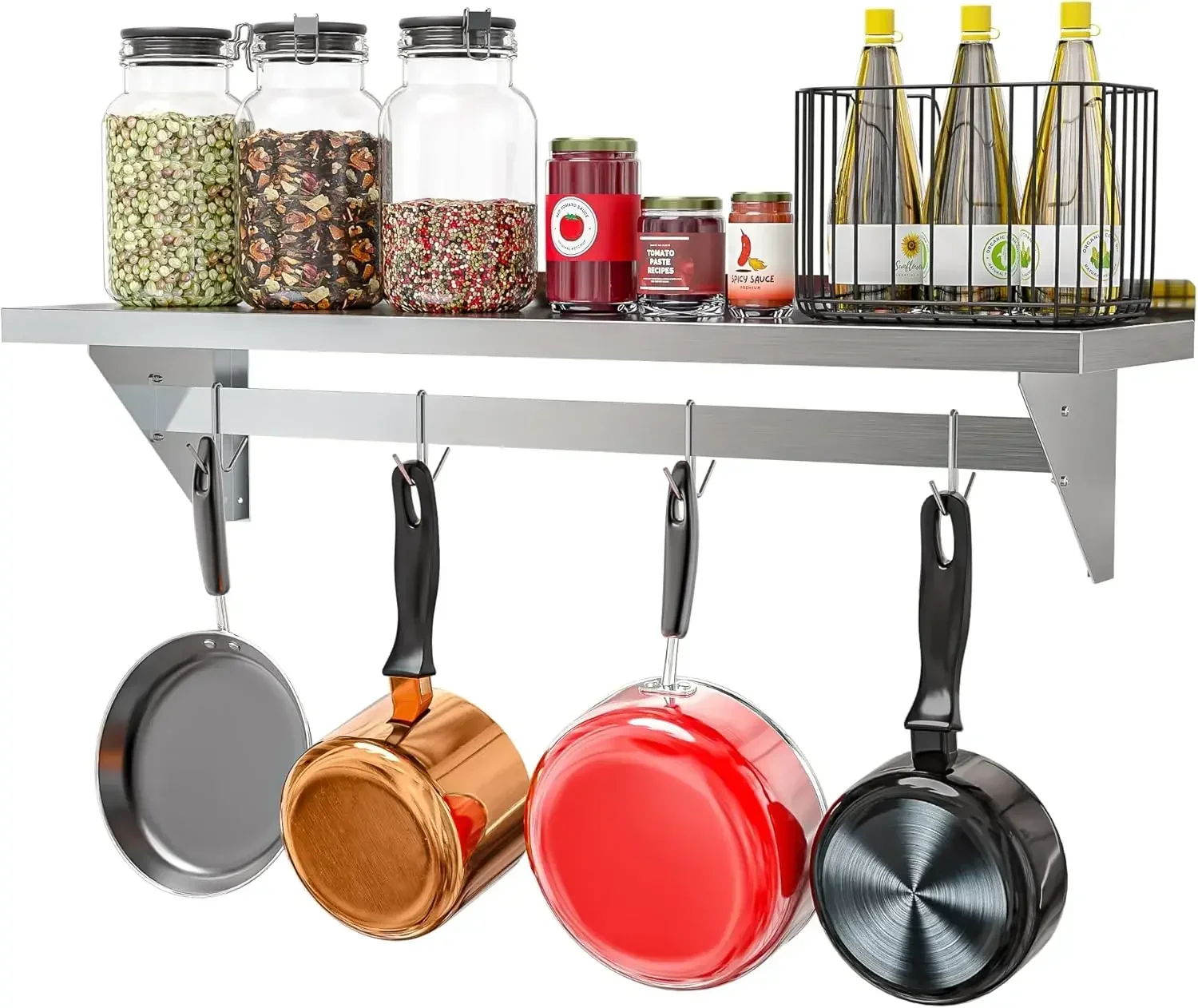 （XMSJ-Hot）Commercial Wall Moun - Wall Shelf Commercial Kitchen avis et prix