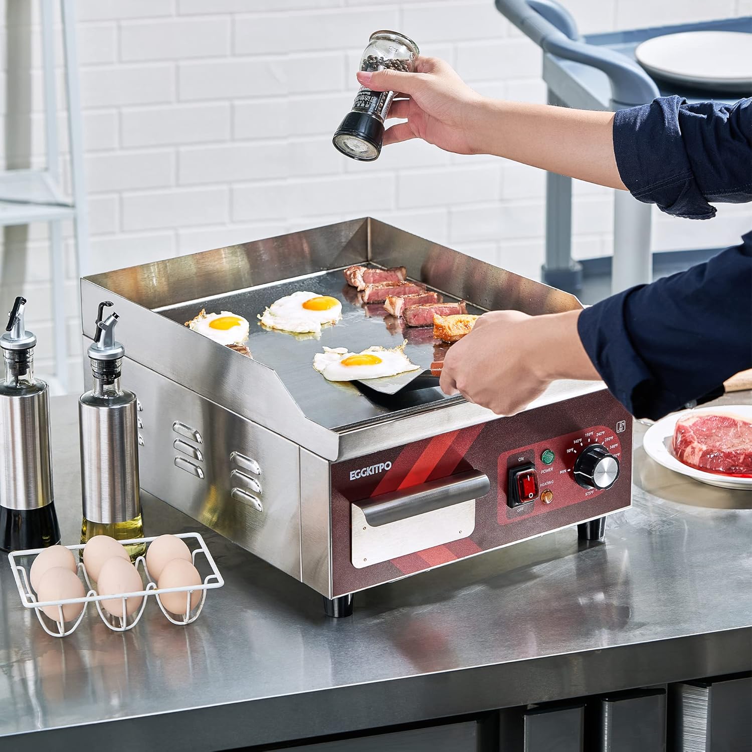 14 Inch Electric Griddle 120V  - Electric Griddle Flat Top avis et prix