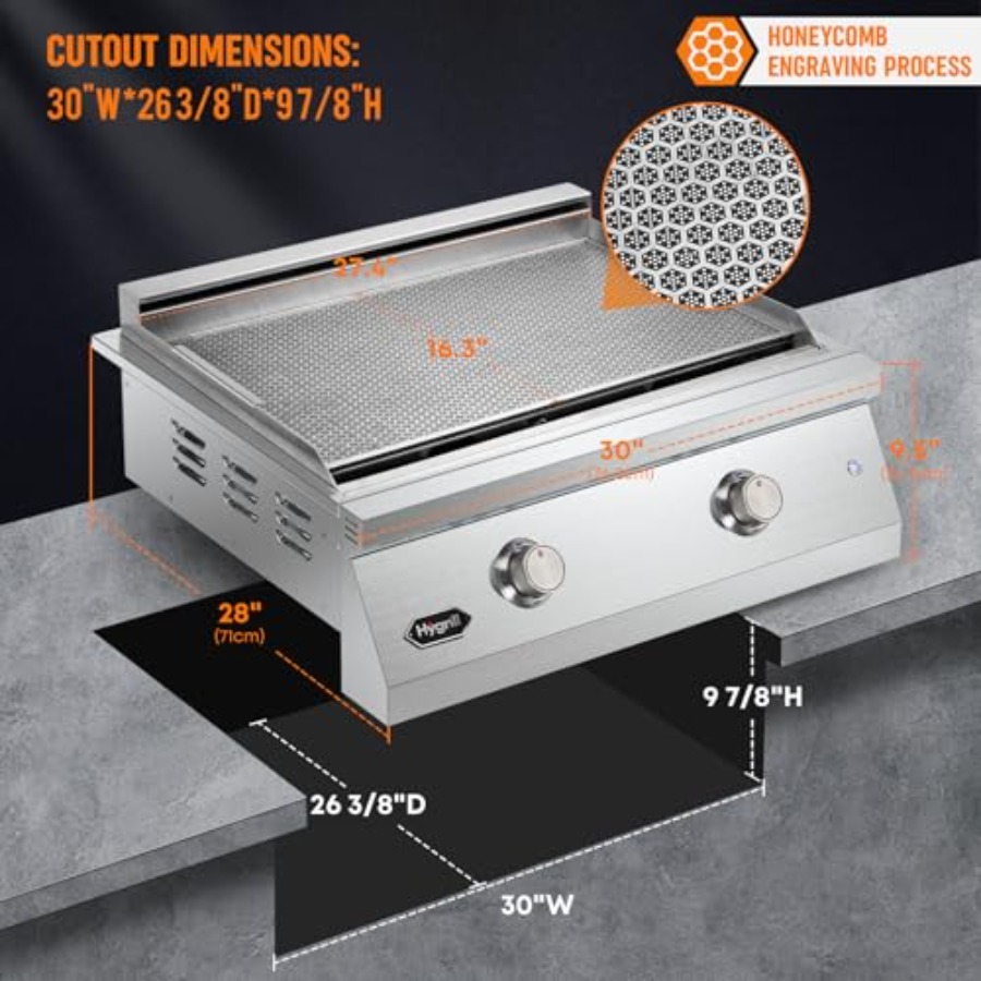30-Inch Premium Built-In Liqui - Electric Griddle Flat Top avis et prix