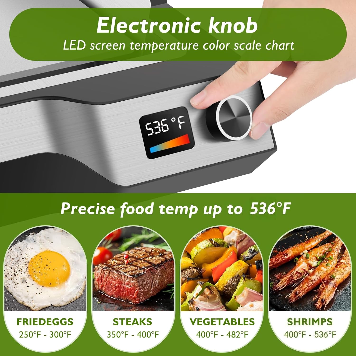 Electric Griddle 536°F Max Tem - Electric Griddle Flat Top avis et prix