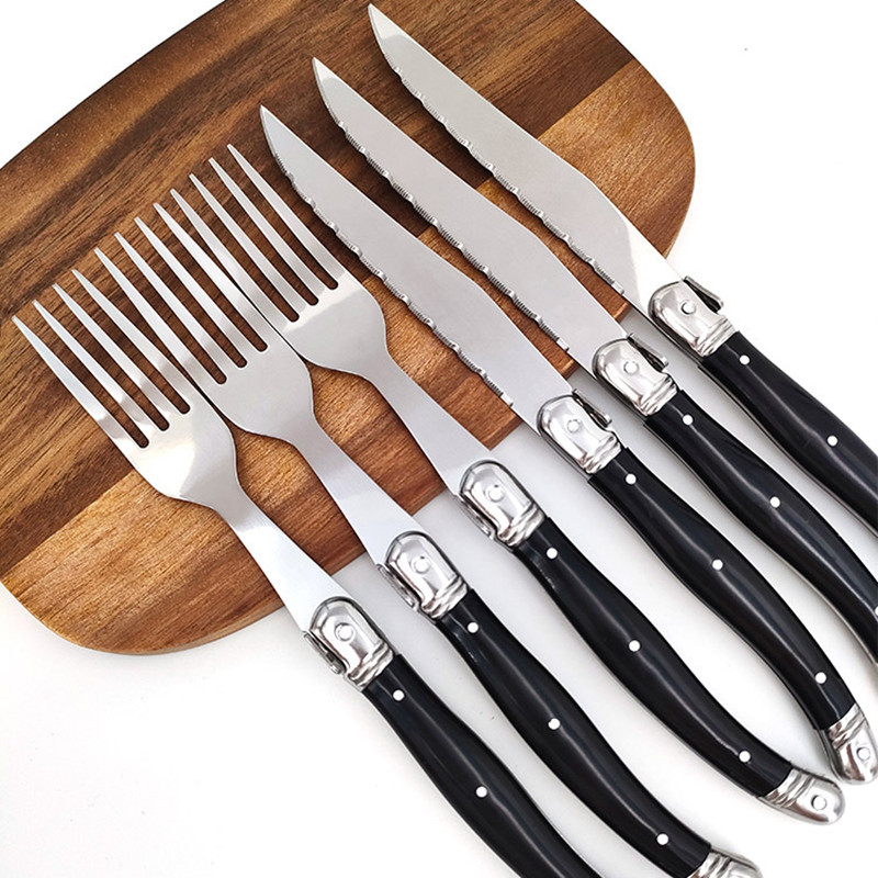 8'' Laguiole Style Black Steak - Commercial Kitchen Knives avis et prix