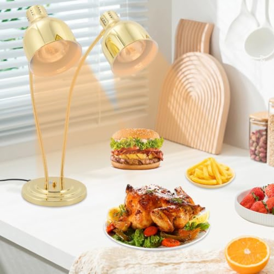 2-Head Food Warmer Lamp for Re - Commercial Kitchen Warmer avis et prix