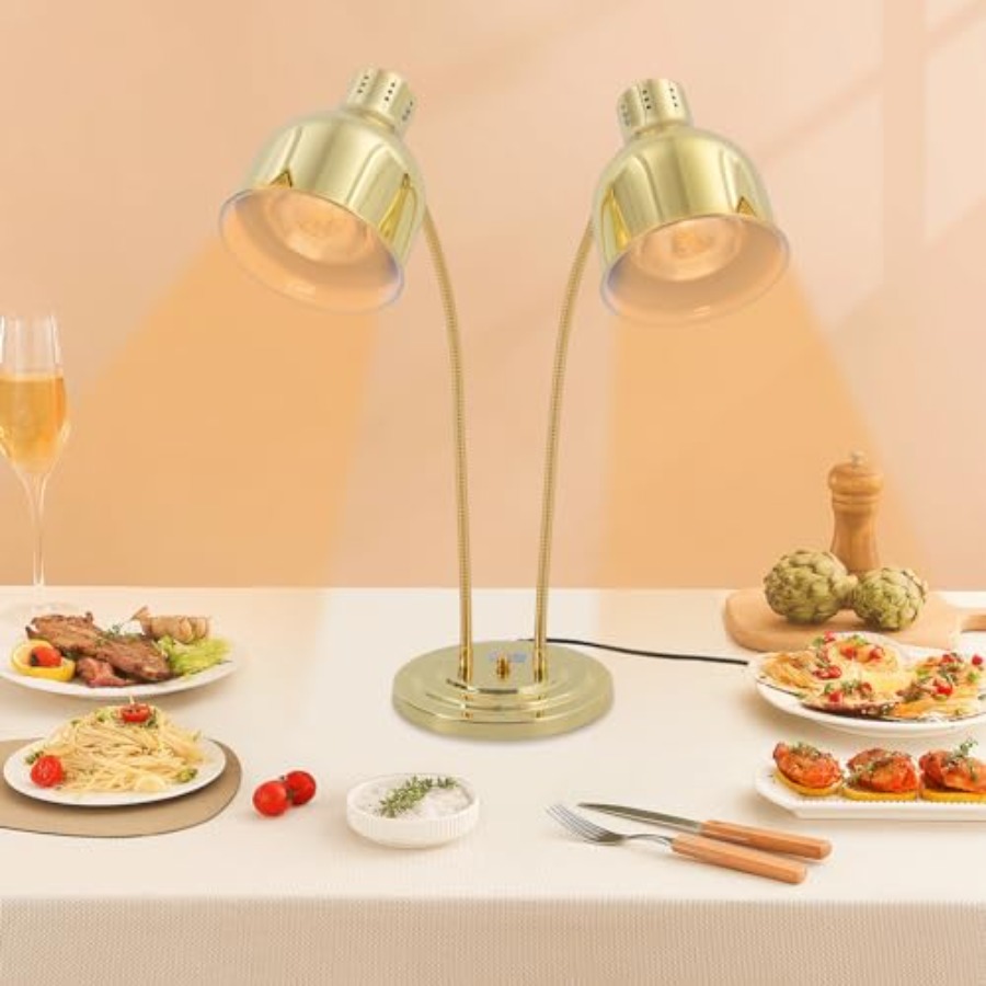 2-Head Food Warmer Lamp for Re - Commercial Kitchen Warmer avis et prix