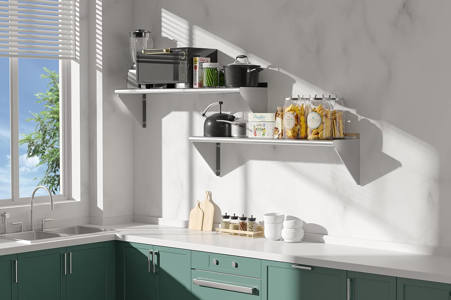 2 Pack Stainless Steel Shelf 1 - Wall Shelf Commercial Kitchen avis et prix