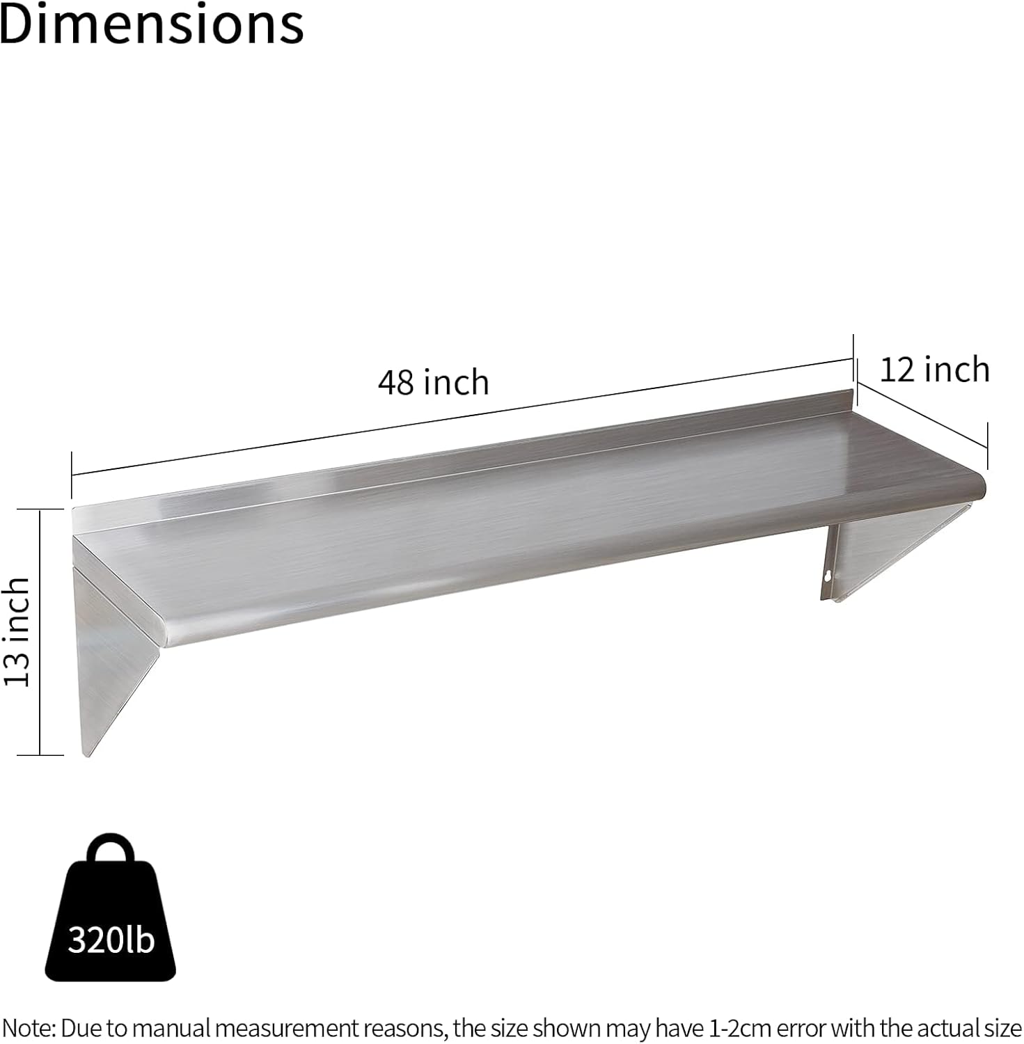 2 Pack Stainless Steel Shelf 1 - Wall Shelf Commercial Kitchen avis et prix