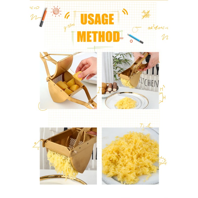 1pc Gold Potato Ricer Manual L - Commercial Kitchen Manufacturers avis et prix