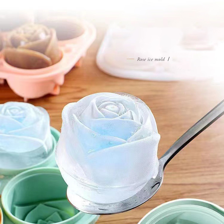 3D Rose Ice Molds 4 Holes Ice  - Commercial Kitchen Utensil Holder avis et prix