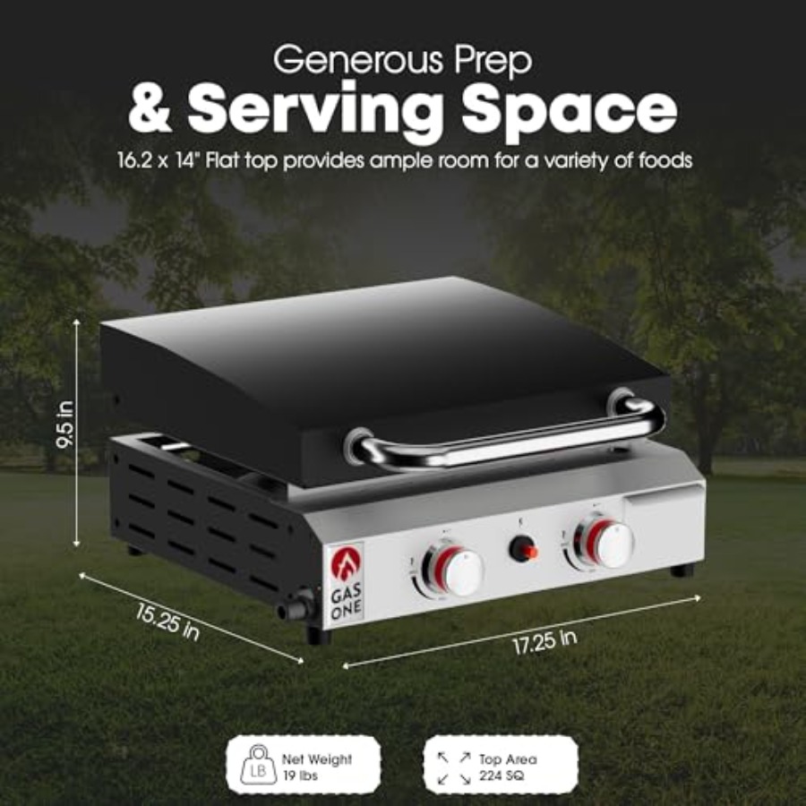 GasOne Flat Top Gas Grill with - Electric Griddle Flat Top avis et prix