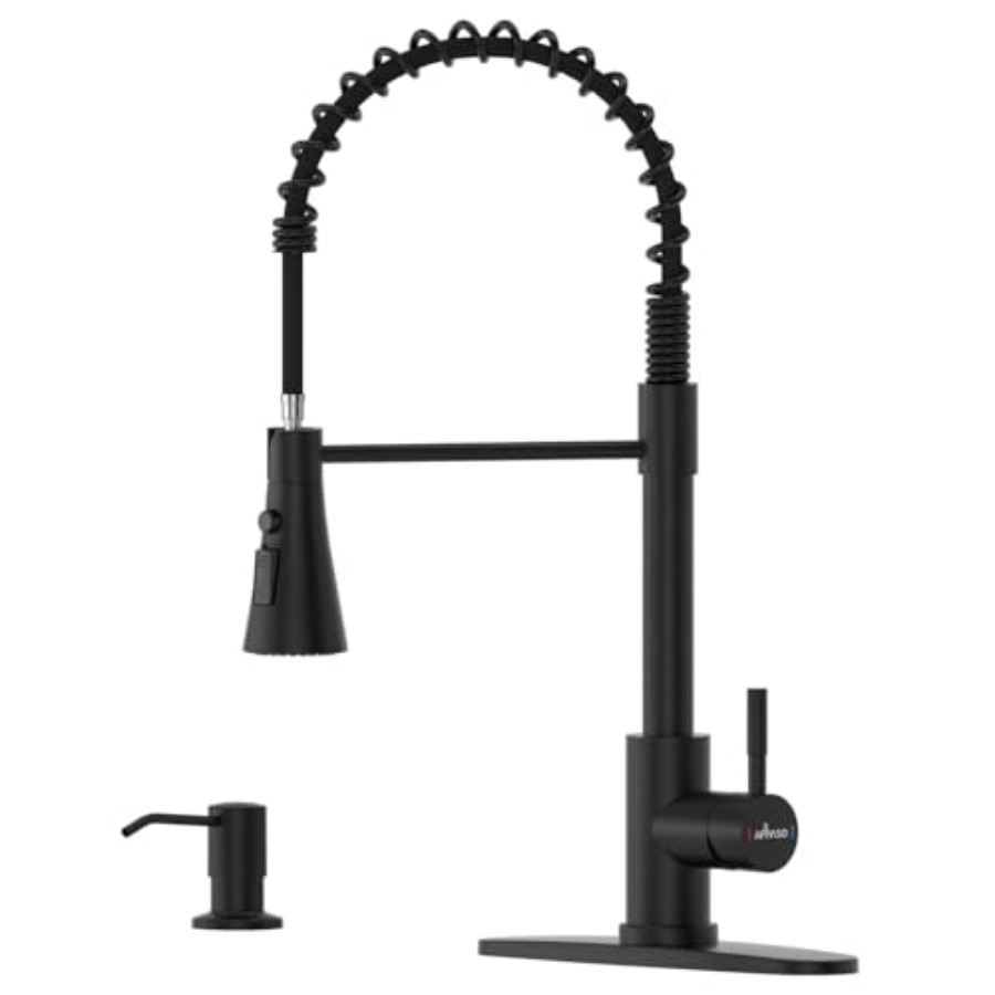 Black Kitchen Faucet with Soap - Commercial Kitchen Sprayer avis et prix