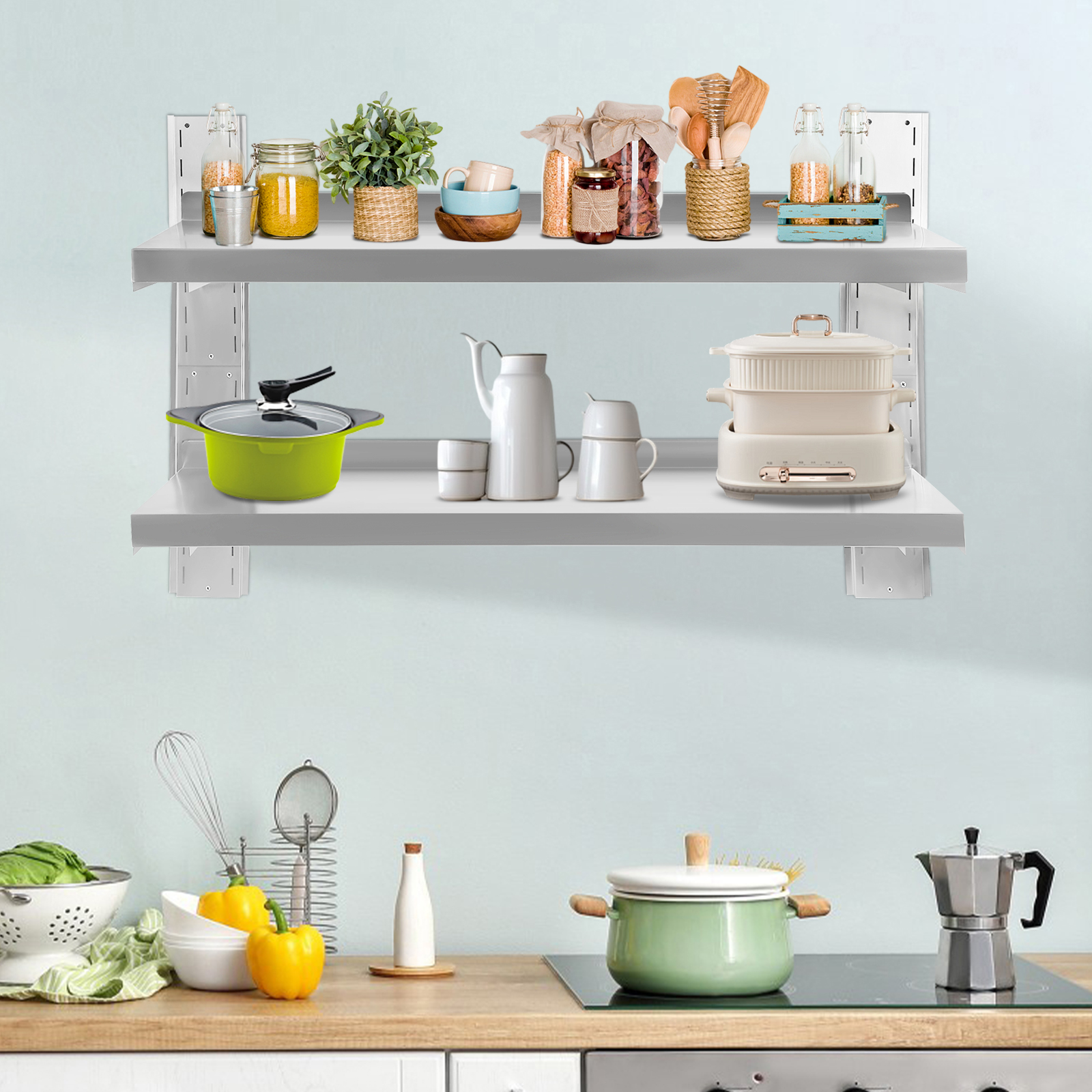 Commercial Stainless Steel Wal - Wall Shelf Commercial Kitchen avis et prix