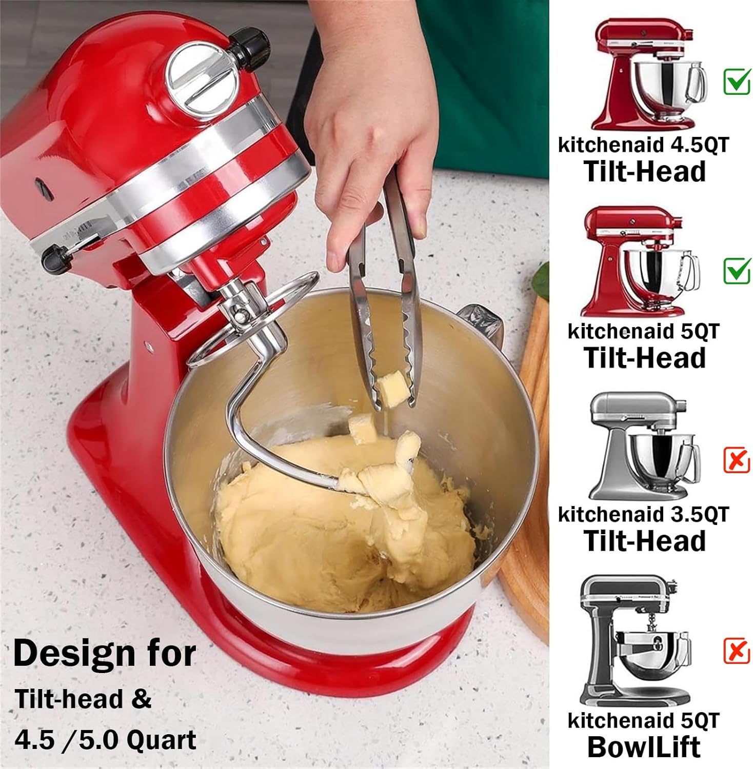 Stainless Steel Dough Hook Wit - Commercial Kitchenaid avis et prix