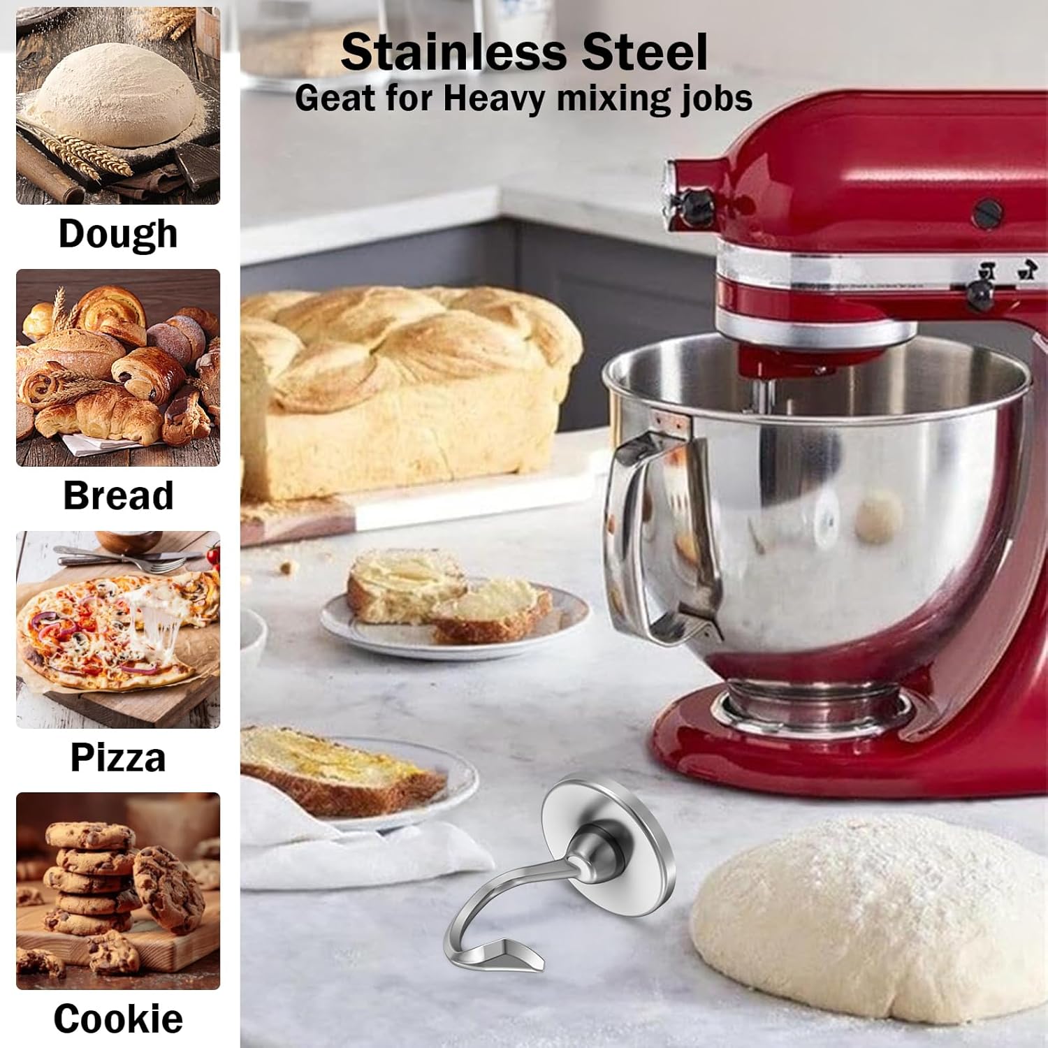 Stainless Steel Dough Hook Wit - Commercial Kitchenaid avis et prix