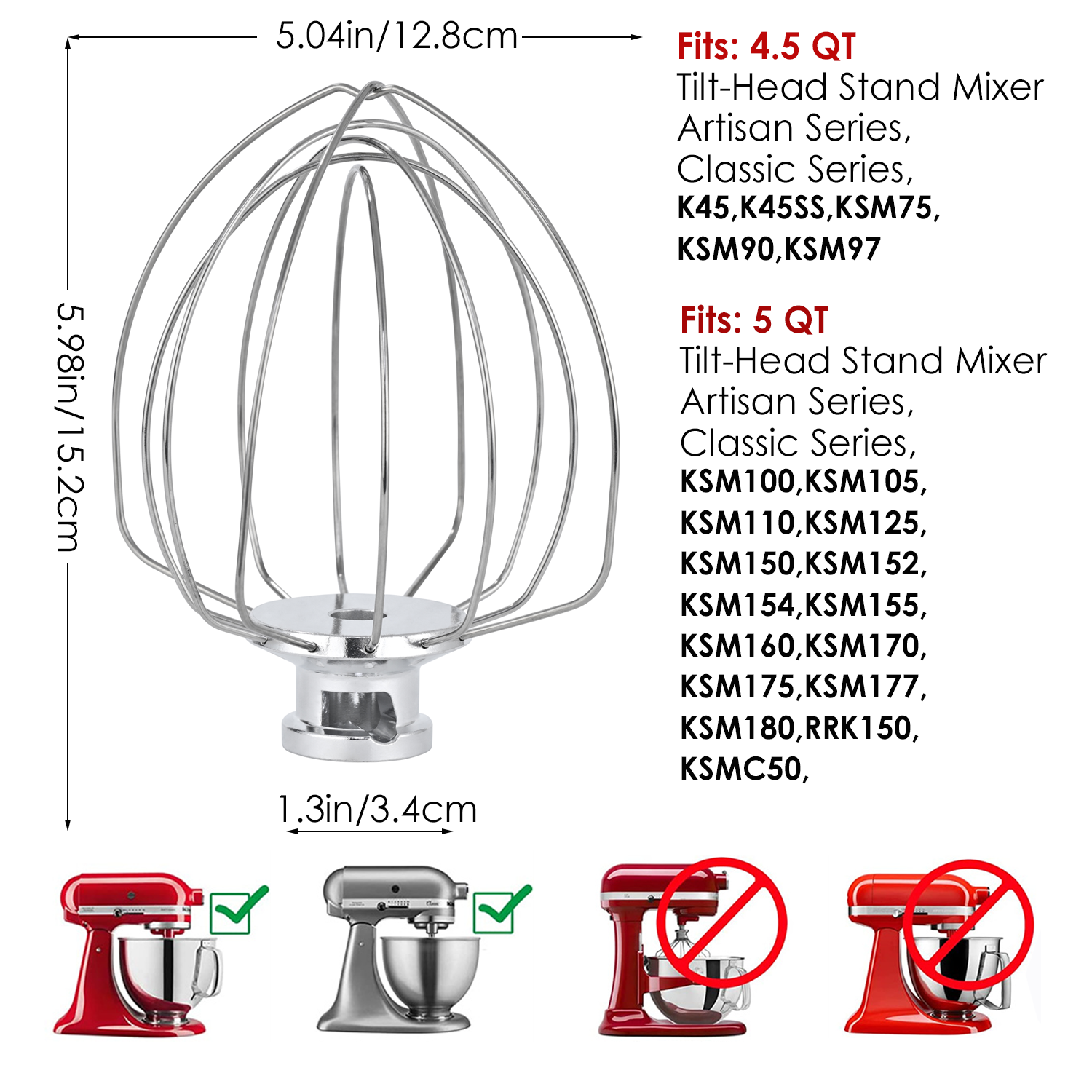 K45WW Steel Wire Whip for Kitc - Commercial Kitchenaid avis et prix
