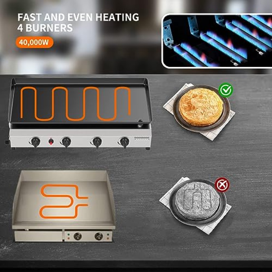 4 Burner Gas Griddle 30 Inch O - Electric Griddle Flat Top avis et prix