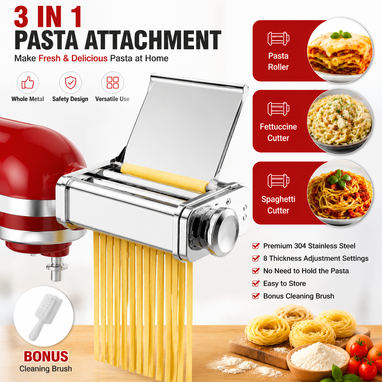 Gvode 3 in 1 Pasta Attachment  - Commercial Kitchenaid avis et prix