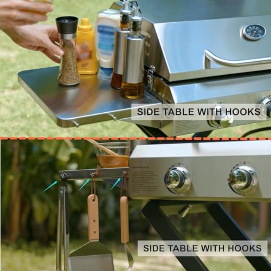 Portable 3-Burner Propane Gas  - Electric Griddle Flat Top avis et prix