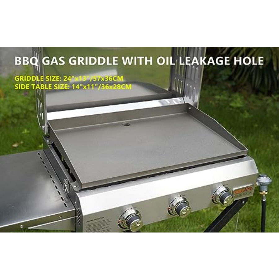 Portable 3-Burner Propane Gas  - Electric Griddle Flat Top avis et prix