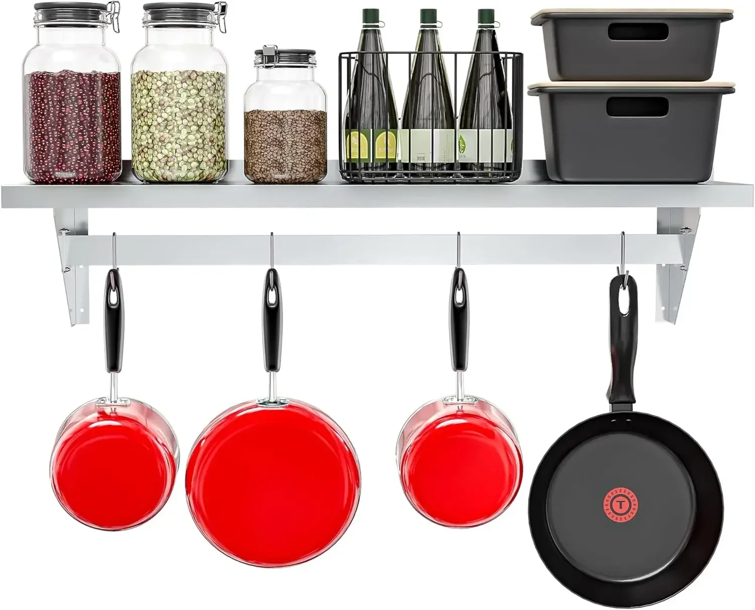Commercial Wall Mounted Pot Ra - Wall Shelf Commercial Kitchen avis et prix
