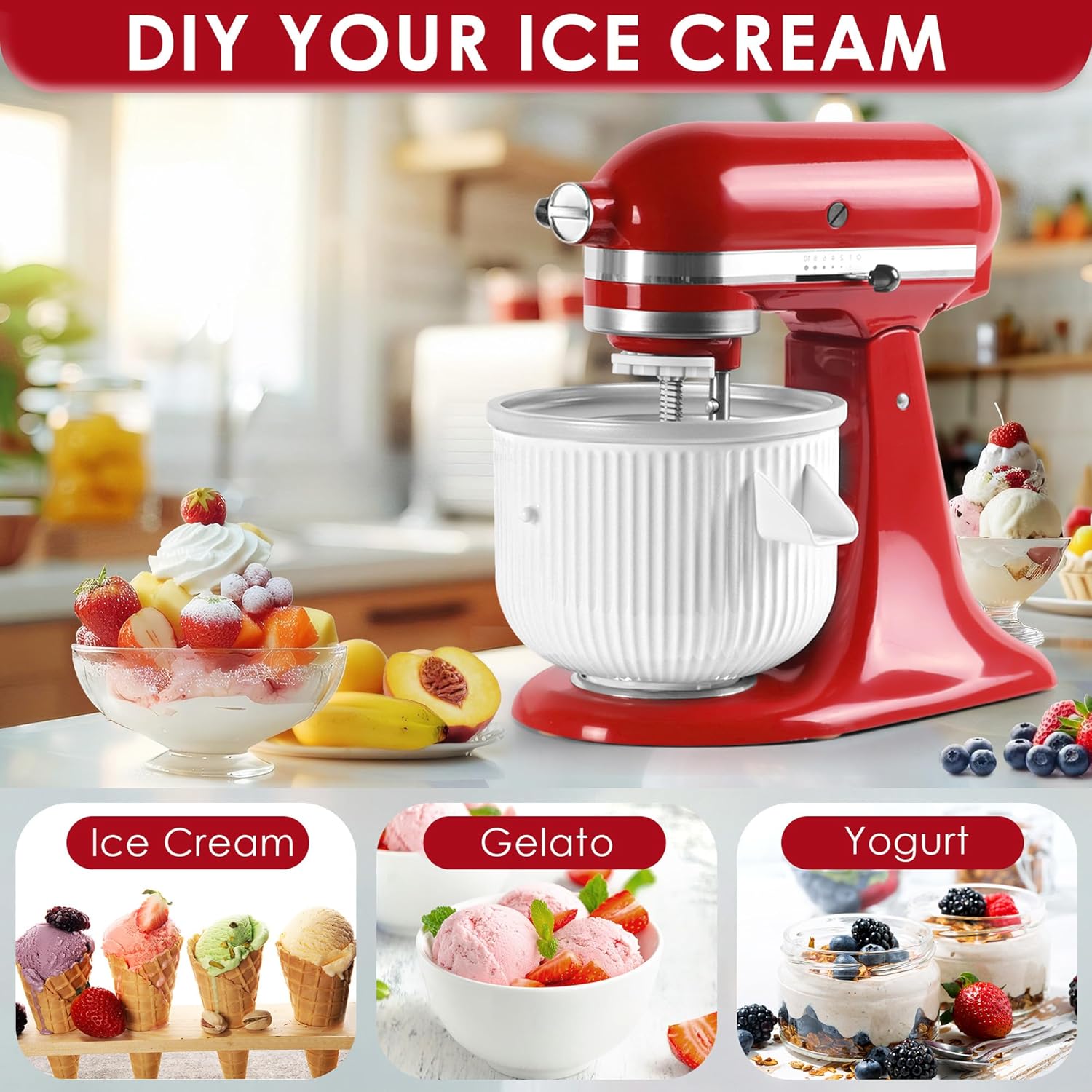 Ice Cream Maker Attachment for - Commercial Kitchenaid avis et prix
