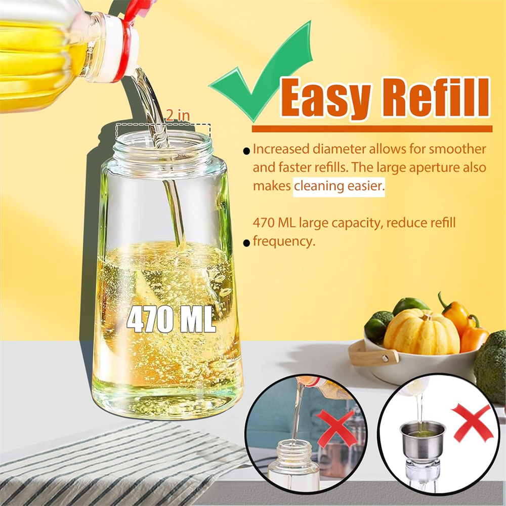 16oz/470ML Glass Oil Dispenser - Commercial Kitchen Sprayer avis et prix